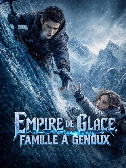 EMPIRE DE GLACE, FAMILLE À GENOUX poster