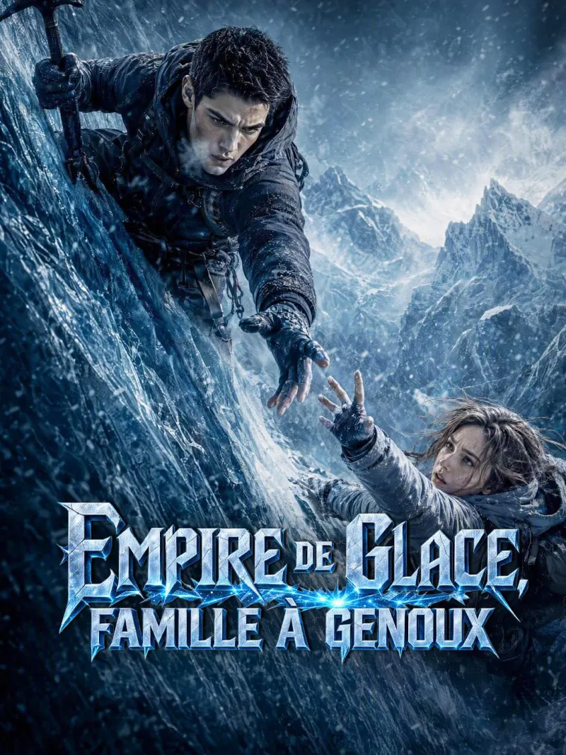 EMPIRE DE GLACE, FAMILLE À GENOUX poster